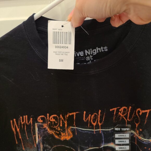 NWT FNAF Circus Baby Tee size SM - Picture 2 of 2